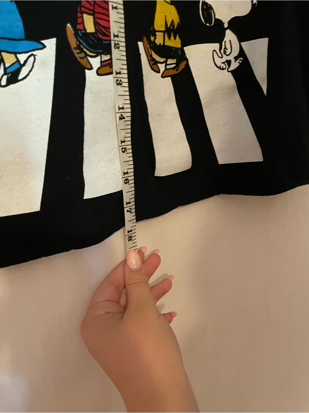 Peanuts Black Tee with Colorful Character Crosswalk - Picture 5 of 5